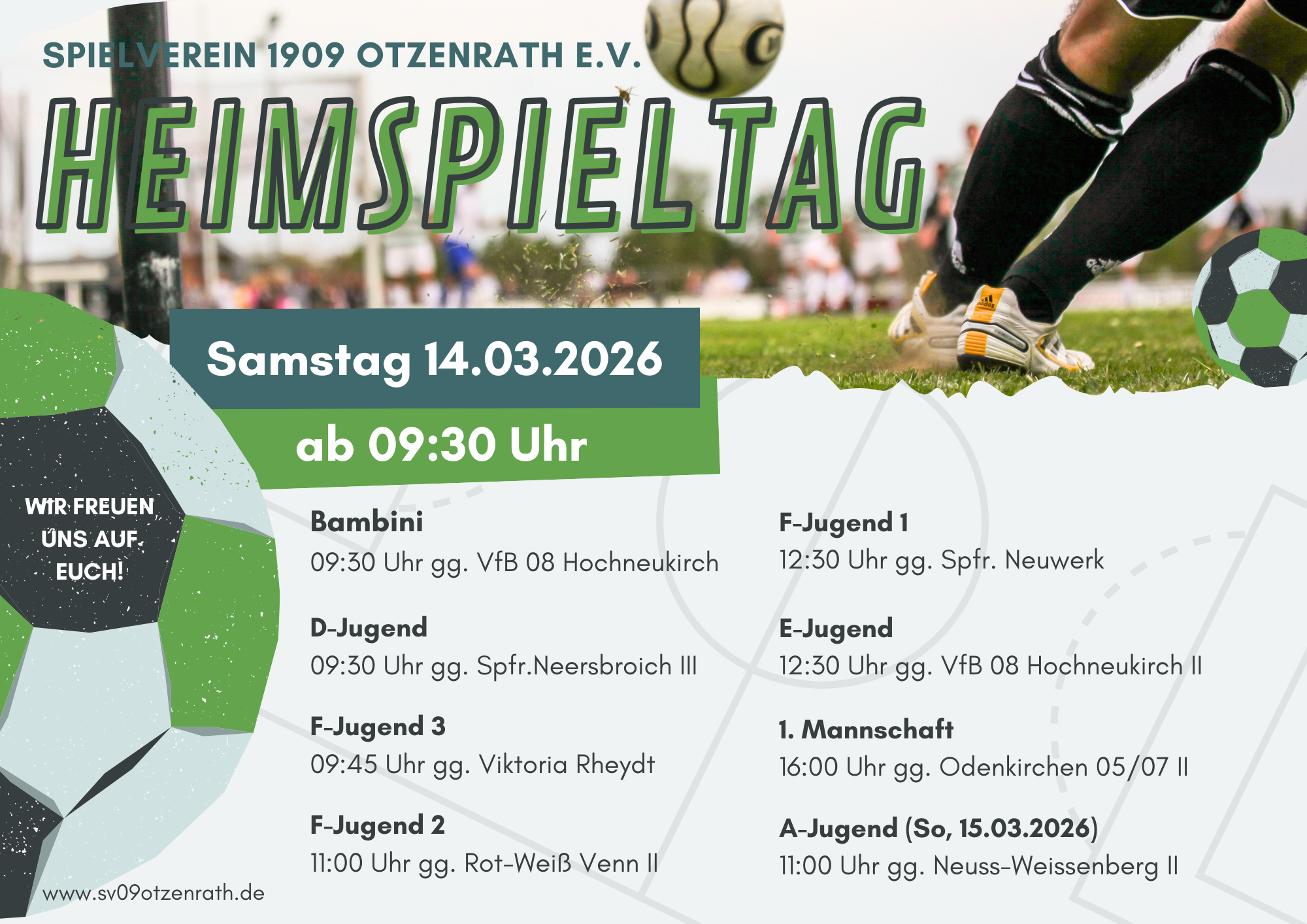 Heimspieltag am 14.03.2026