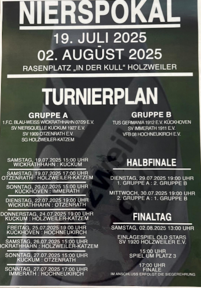 Nierspokal 2025 - vom 19.07 bis 02.08